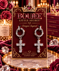 Crystal Cross Drop Hoops (16)