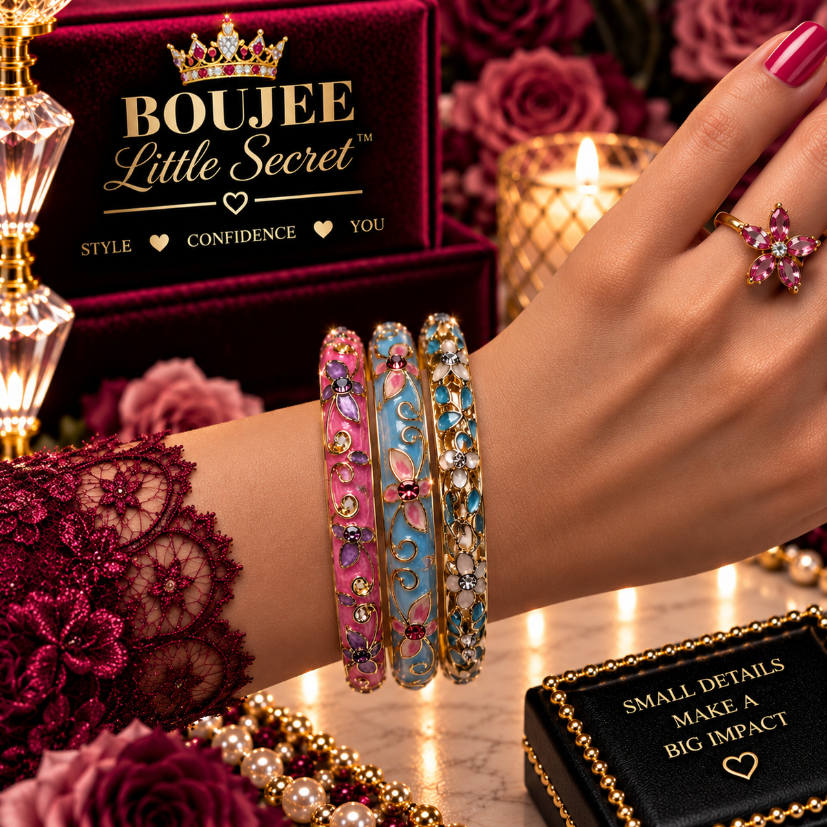 Cloisonne Bangle Set 1