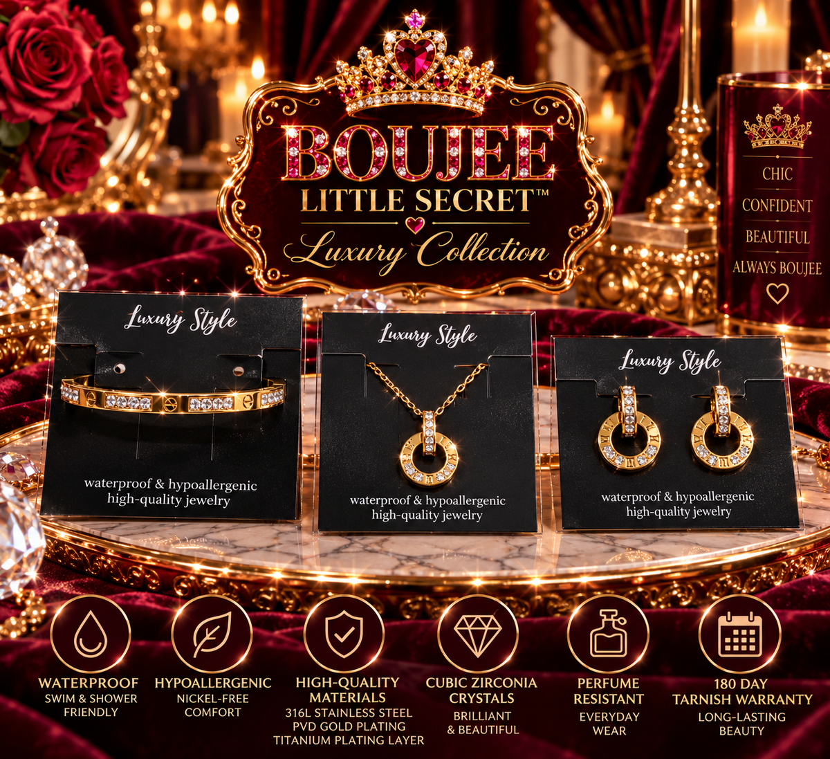 BLS Luxury Collection – Golden Halo 3-Piece Jewelry Set (2)