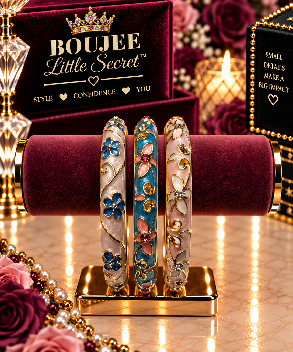 Cloisonne Bangle Set 4