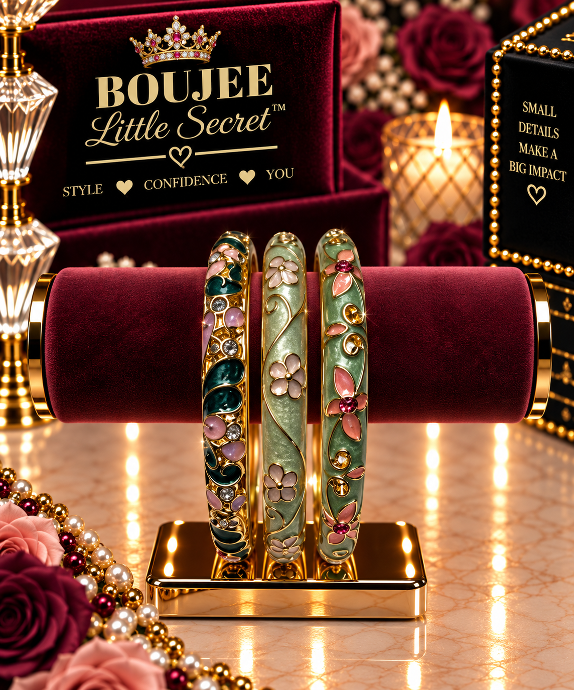 Cloisonne Bangle Set 6