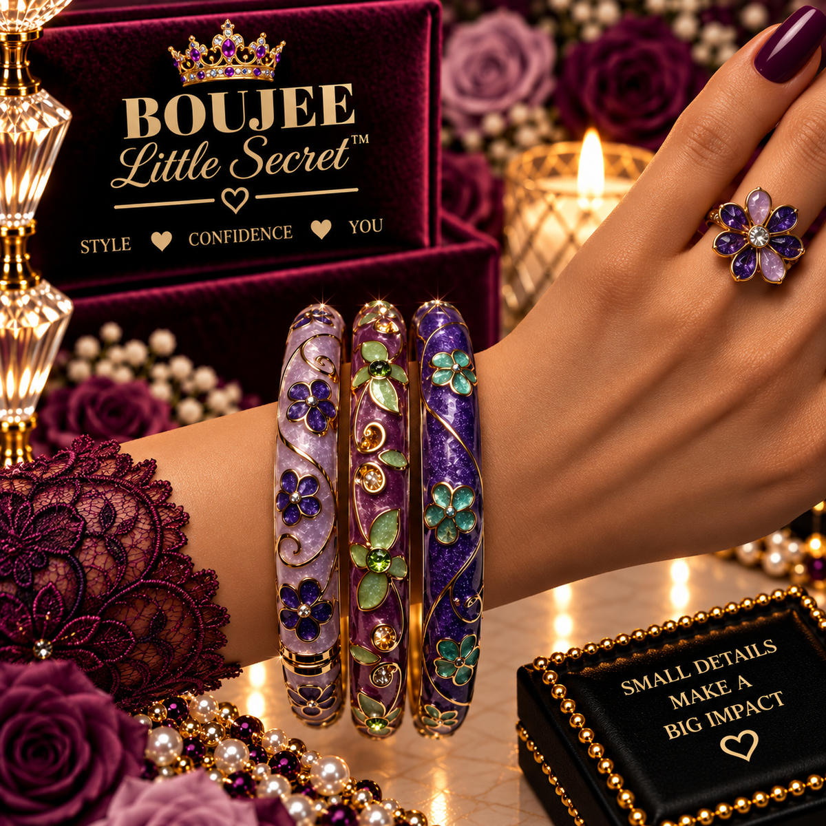 Cloisonne Bangle Set 8