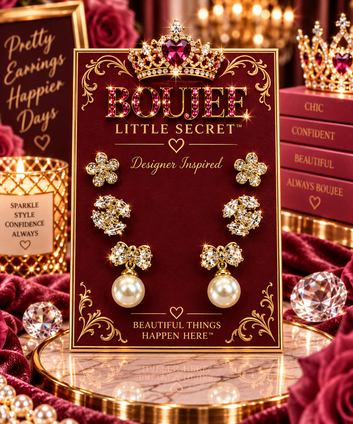 Golden Garden Glam Earring Trio (9)