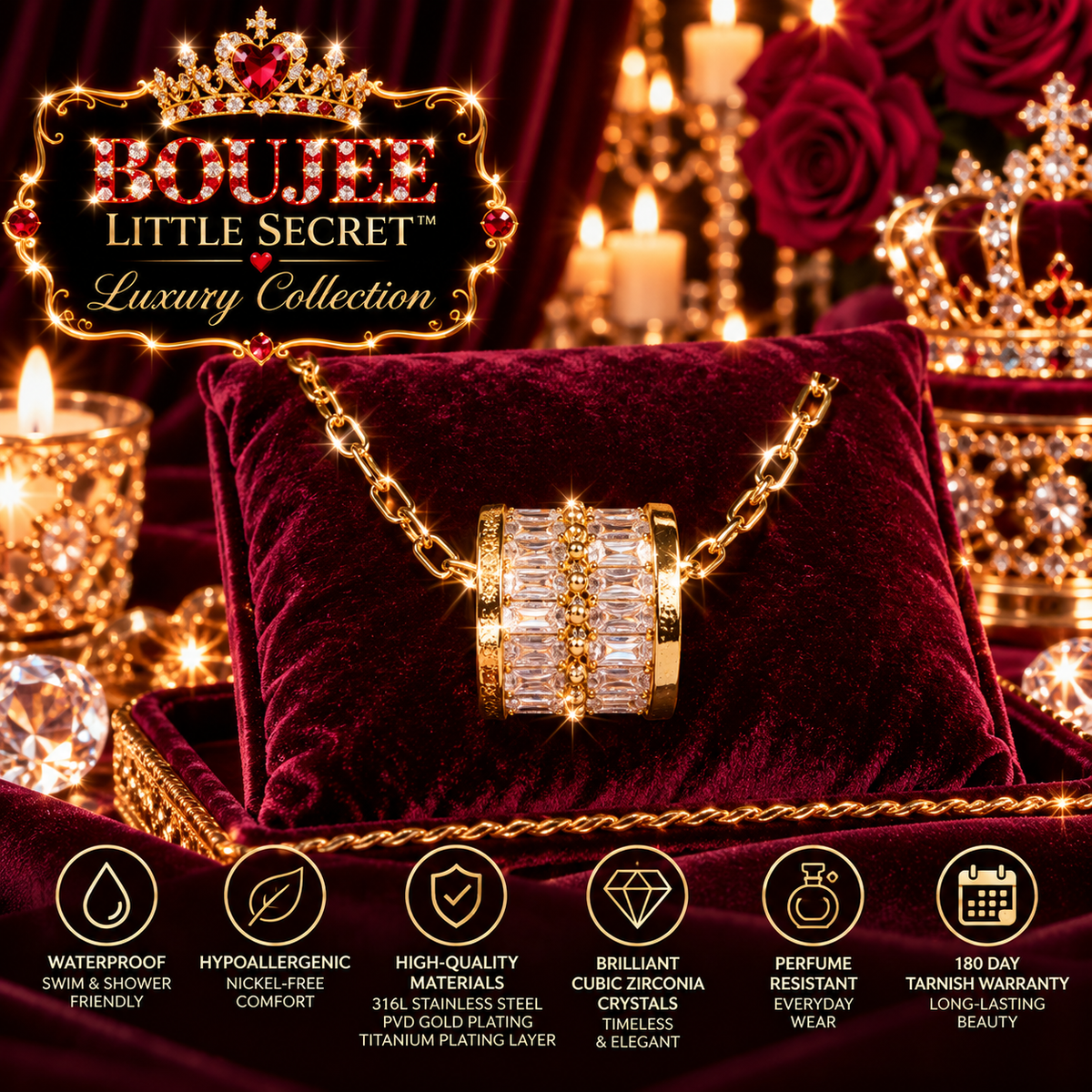 BLS Luxury Collection – Golden Luxe Barrel Necklace B5