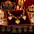 BLS Luxury Collection – Triple Heart Statement Necklace B6