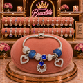Sapphire Hearts Charm Bracelet - 969