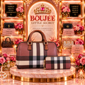 BLS Designer Inspired – Blush Plaid Purse & Wallet Set