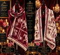 Burgundy Equestrian Reversible Designer-Inspired Wrap