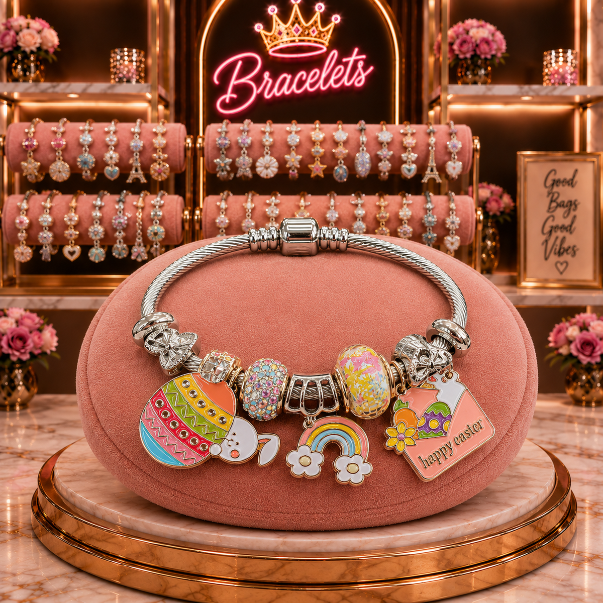 Hoppy Easter Charm Bracelet - 850