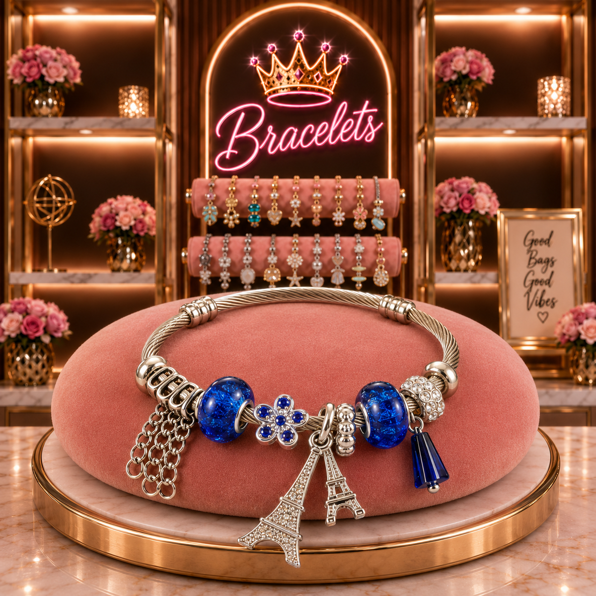 Midnight in Paris Charm Bracelet - 939