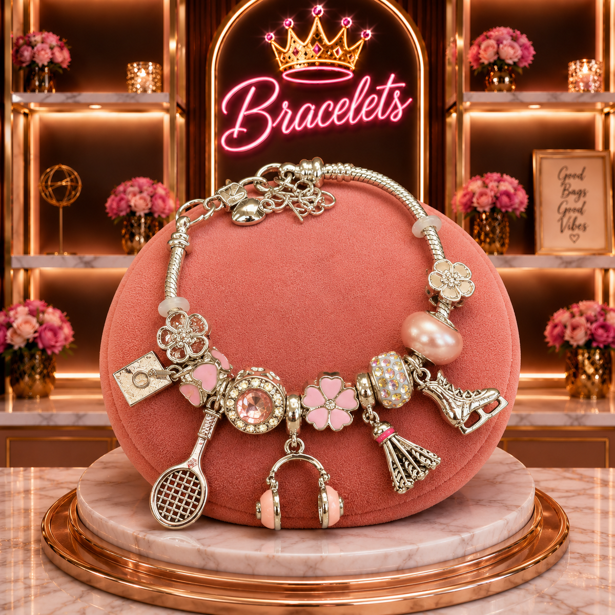 Pretty in Pink Playlist Bracelet - 986