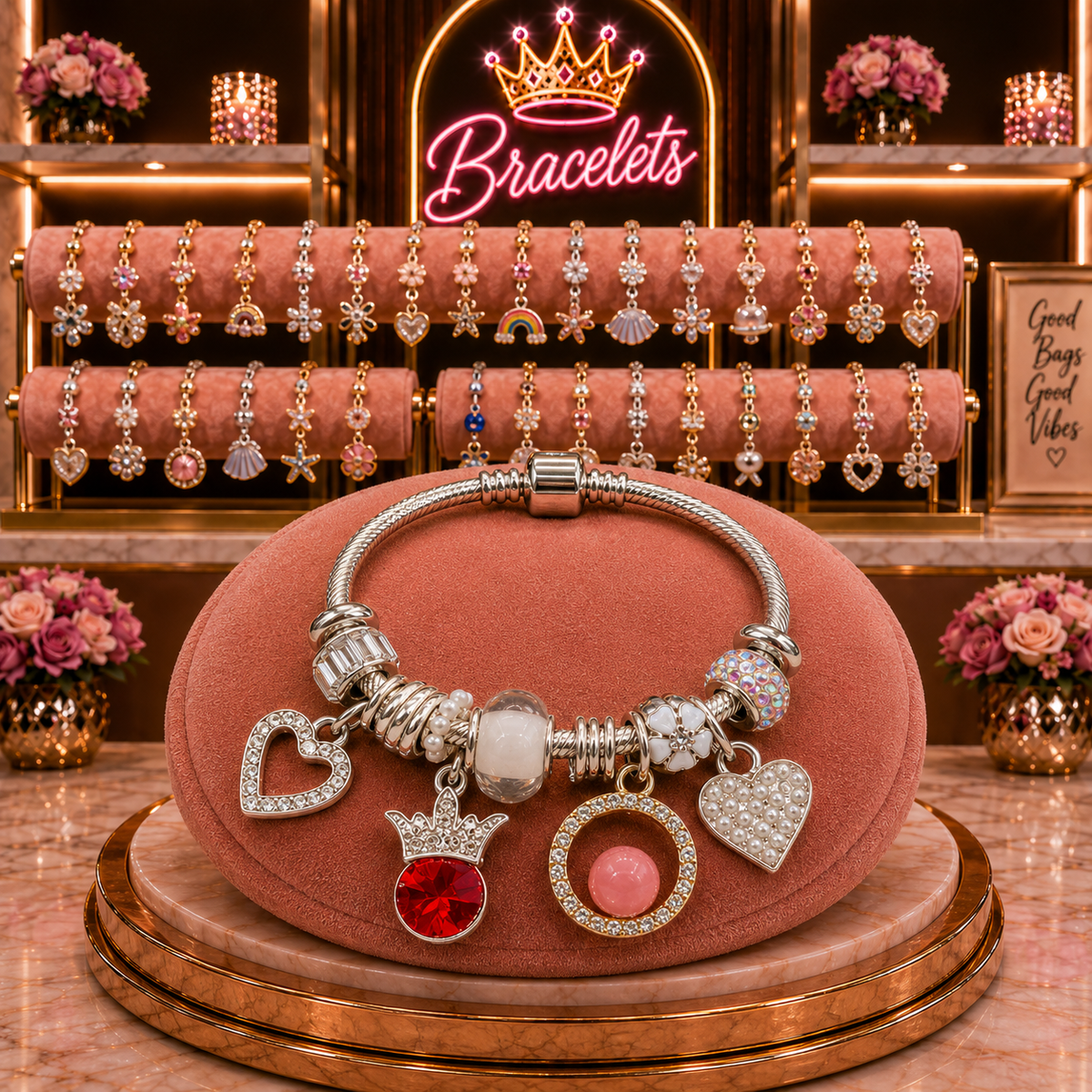 Crowned in Love Charm Bracelet - 968